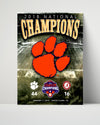 Clemson Autograph Print - 2018 National Champions Scorecard - Orange Crush College FSPrints Poster 16x20