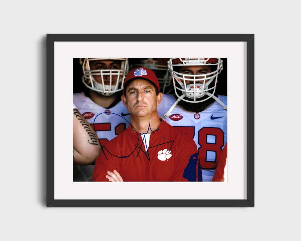 Clemson Autograph Print - Dabo Swinney - Tunnel Vision College FSPrints Gallery Frame 16x20