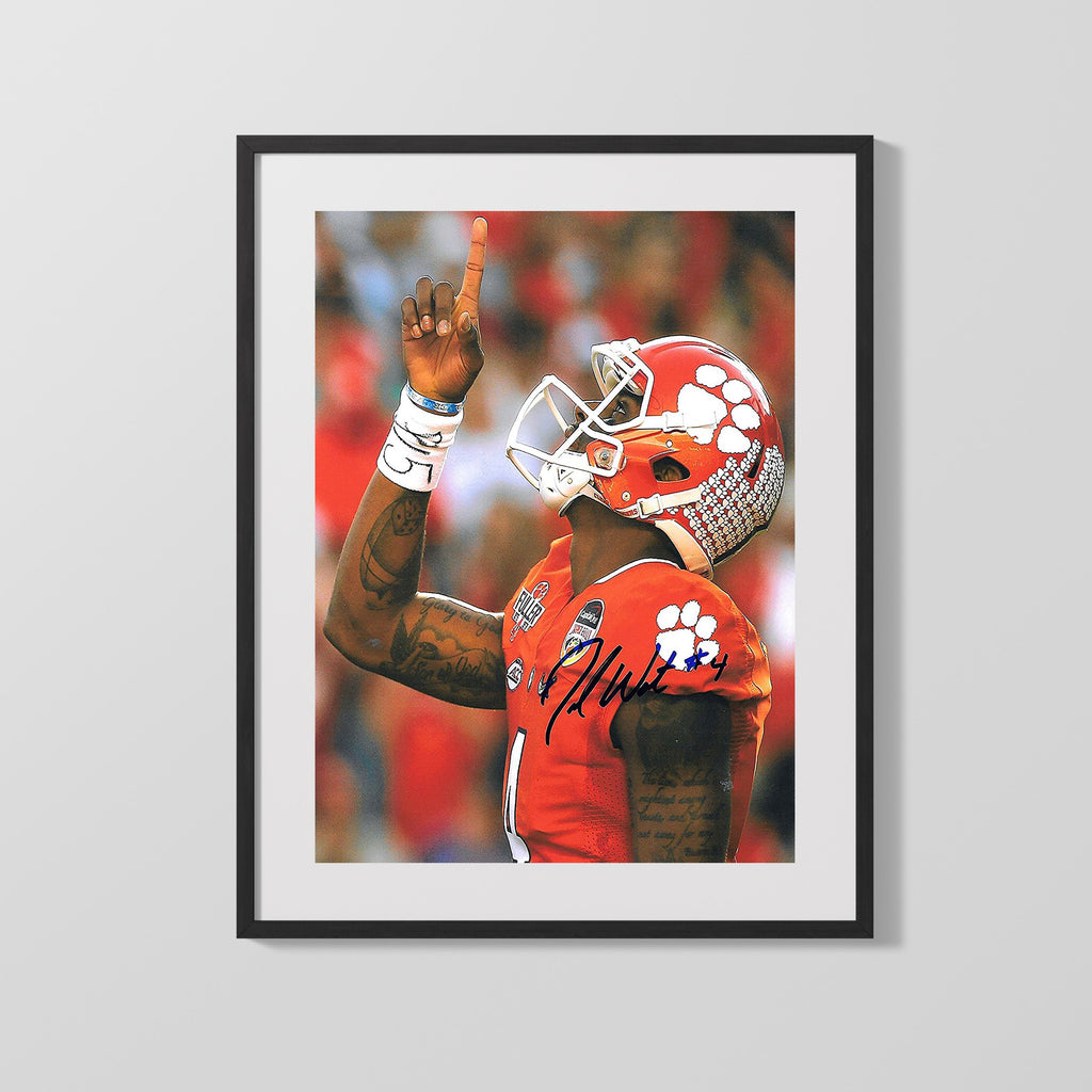 Clemson Autograph Print - Deshaun Watson Point Up - All In College FSPrints Gallery Frame 16x20