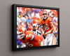 Clemson Autograph Print - Trevor Lawrence - At the Line College FSPrints Floating Canvas 16x20