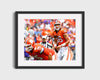 Clemson Autograph Print - Trevor Lawrence - At the Line College FSPrints Gallery Frame 16x20