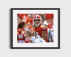 Clemson Autograph Print - Trevor Lawrence - Locked In Throw College FSPrints Gallery Frame 16x20