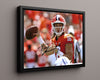 Clemson Autograph Print - Trevor Lawrence - Locked In Throw College FSPrints Floating Canvas 16x20