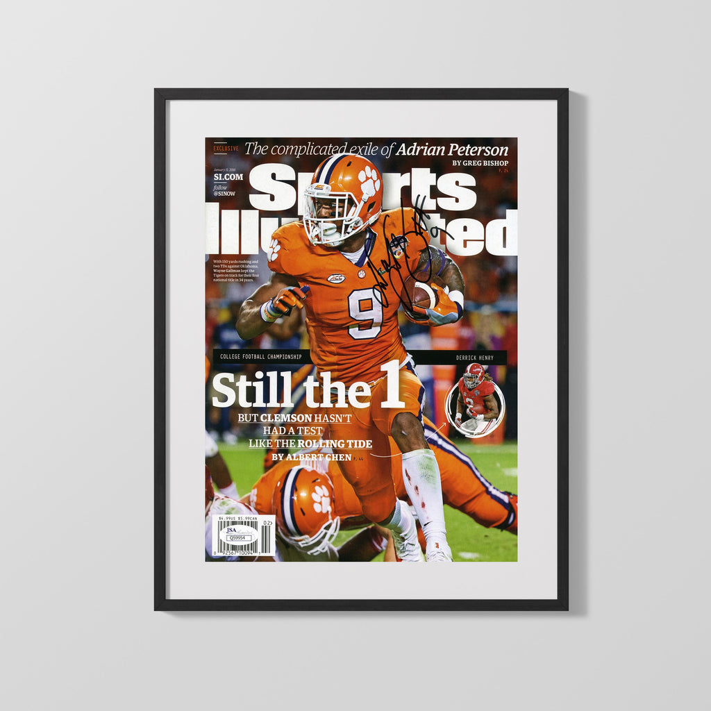Clemson Autograph SI Print - Wayne Gallman - Still the 1 College FSPrints Gallery Frame 16x20