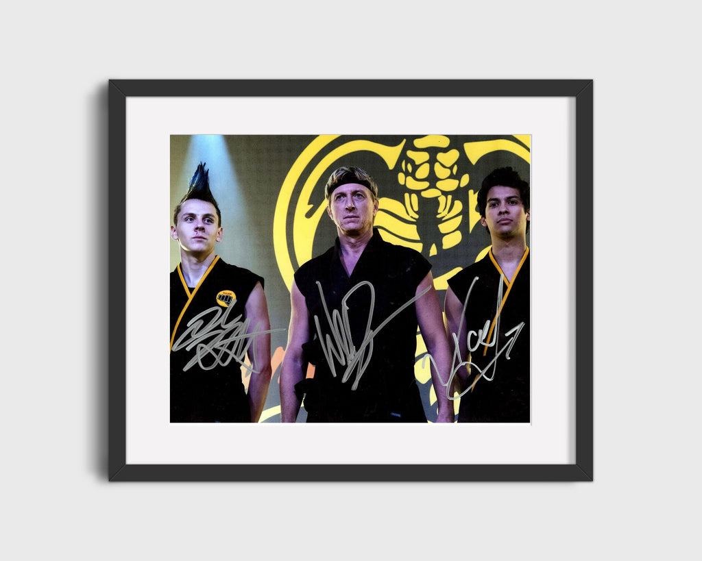 Cobra Kai - Strike First Crew - Autograph Print Television Vintage Framed Prints Gallery Frame 16x20