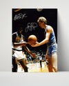 College Autograph Print - Bird & Magic Duel - Hoops Icons College FSPrints Poster 16x20