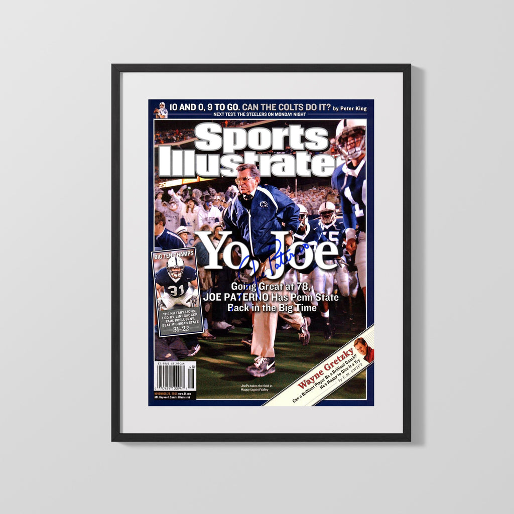 College Autograph SI Print - Joe Paterno Yo Joe - Happy Valley Forever College FSPrints Gallery Frame 16x20