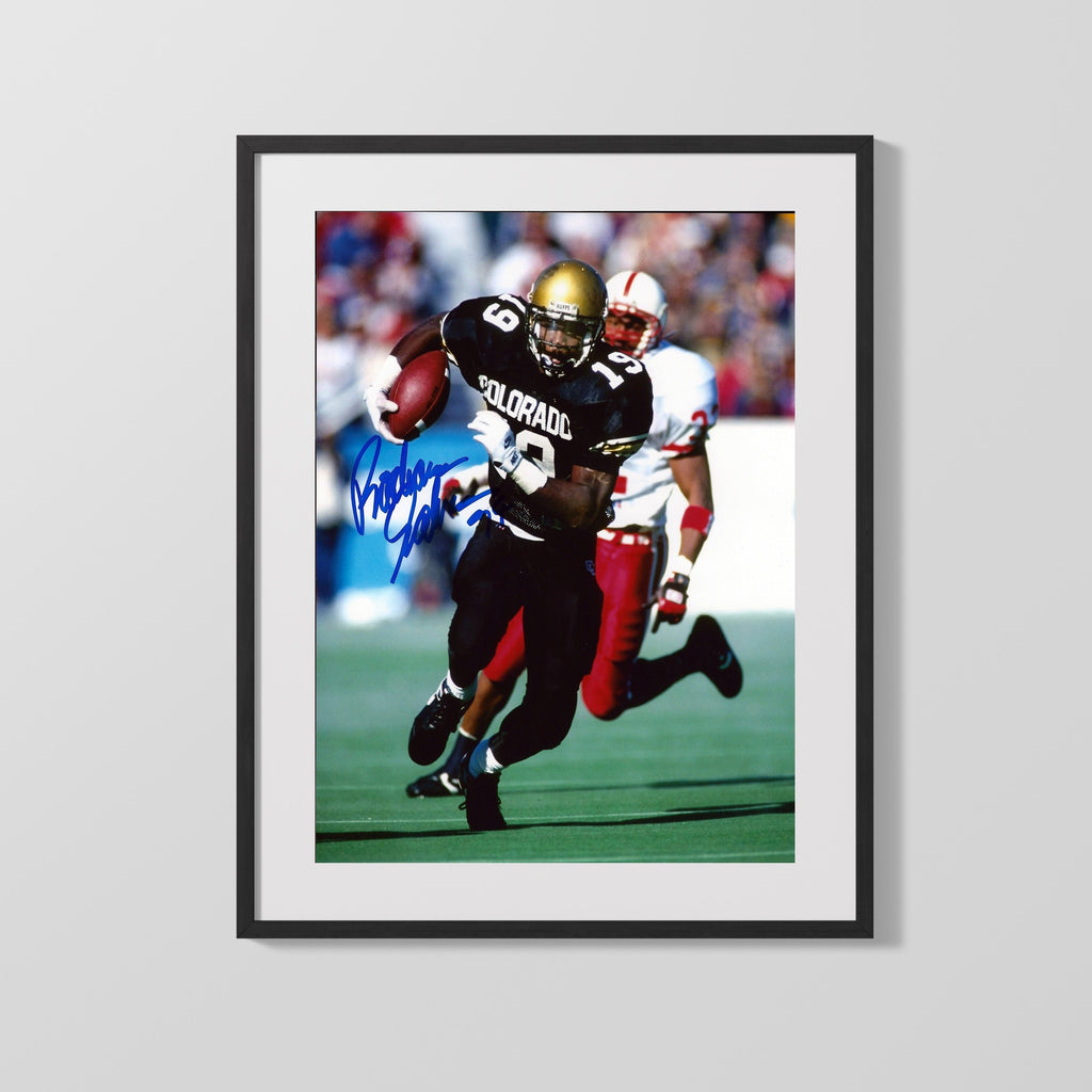 Colorado Autograph Print - Rashaan Salaam Run - Buffs Heisman Hustle College FSPrints Gallery Frame 16x20