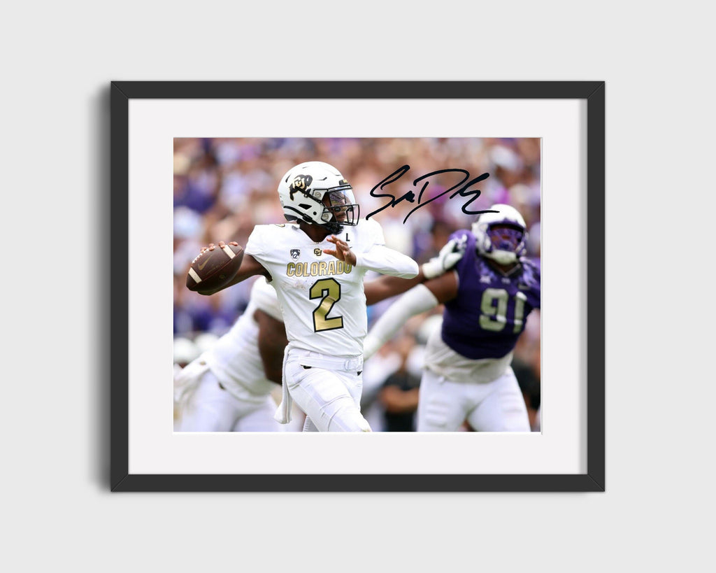 Colorado Autograph Print - Shedeur Sanders - Buffalo Comm&er College FSPrints Gallery Frame 16x20
