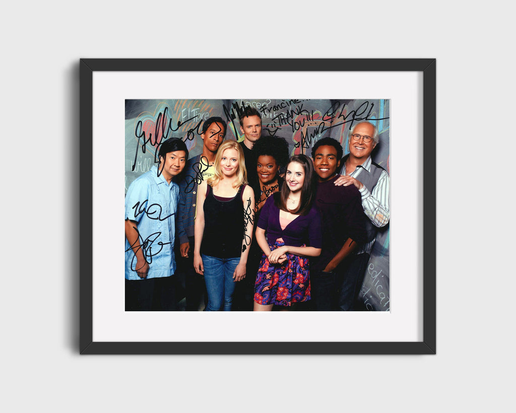 Community - Study Group - Autograph Print Television Vintage Framed Prints Gallery Frame 16x20