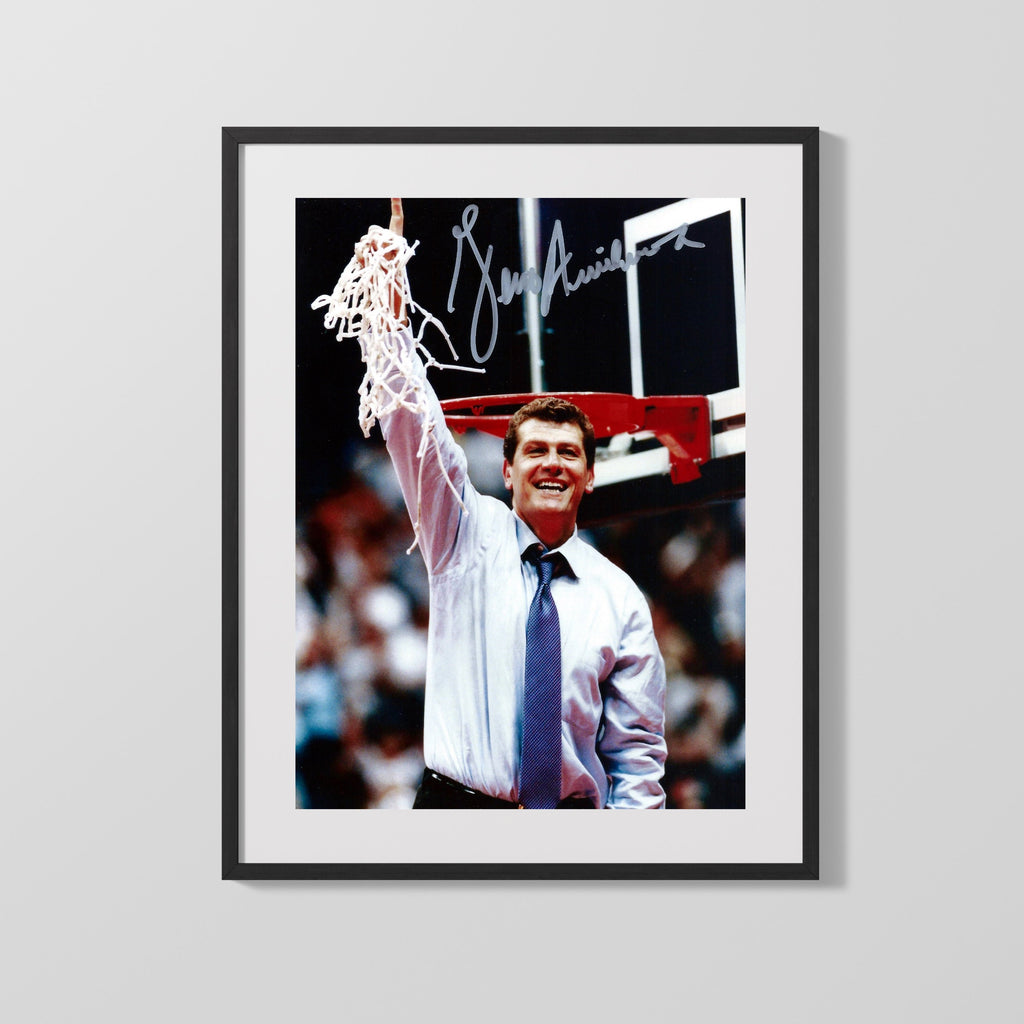 Connecticut Autograph Print - Geno Auriemma - Husky Dynasty College FSPrints Gallery Frame 16x20