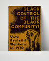 Counter Culture Poster - Black Control of the Black Community Counter Culture Vintage Framed Prints Poster 16x20