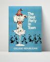 Counter Culture Poster - College Republicans - Best Party in Town Counter Culture Vintage Framed Prints Poster 16x20