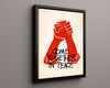 Counter Culture Poster - Come Together in Peace Counter Culture Vintage Framed Prints Floating Canvas 16x20