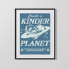 Counter Culture Poster - Create a Kinder Planet Counter Culture Vintage Framed Prints Gallery Frame 16x20