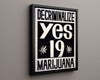 Counter Culture Poster - Decriminalize Marijuana Counter Culture Vintage Framed Prints Floating Canvas 16x20