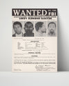 Counter Culture Poster - Eldridge Cleaver FBI Wanted Poster Counter Culture Vintage Framed Prints Poster 16x20