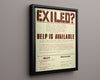 Counter Culture Poster - Exiled Help is Available Counter Culture Vintage Framed Prints Floating Canvas 16x20