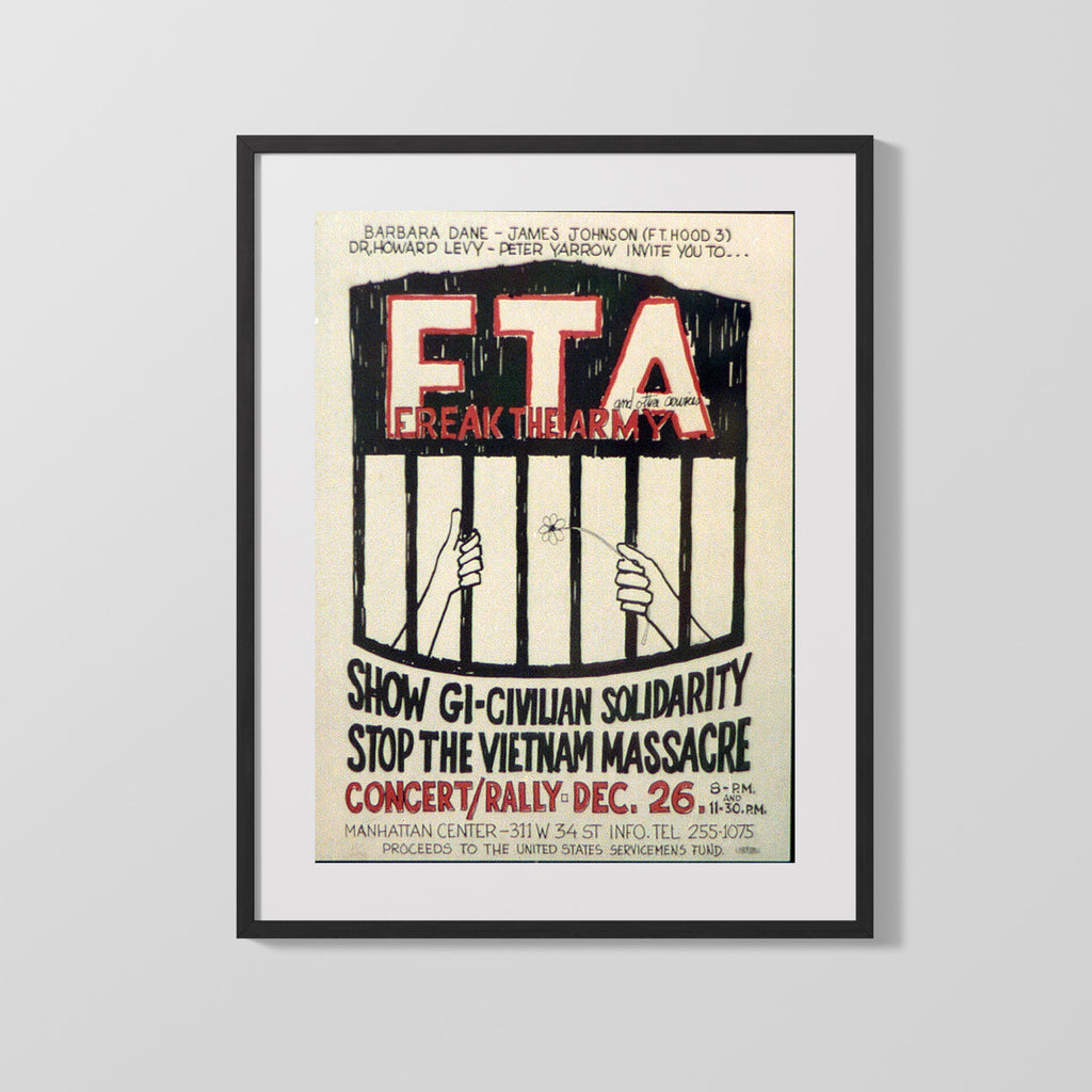 Counter Culture Poster - Freak the Army Counter Culture Vintage Framed Prints Gallery Frame 16x20