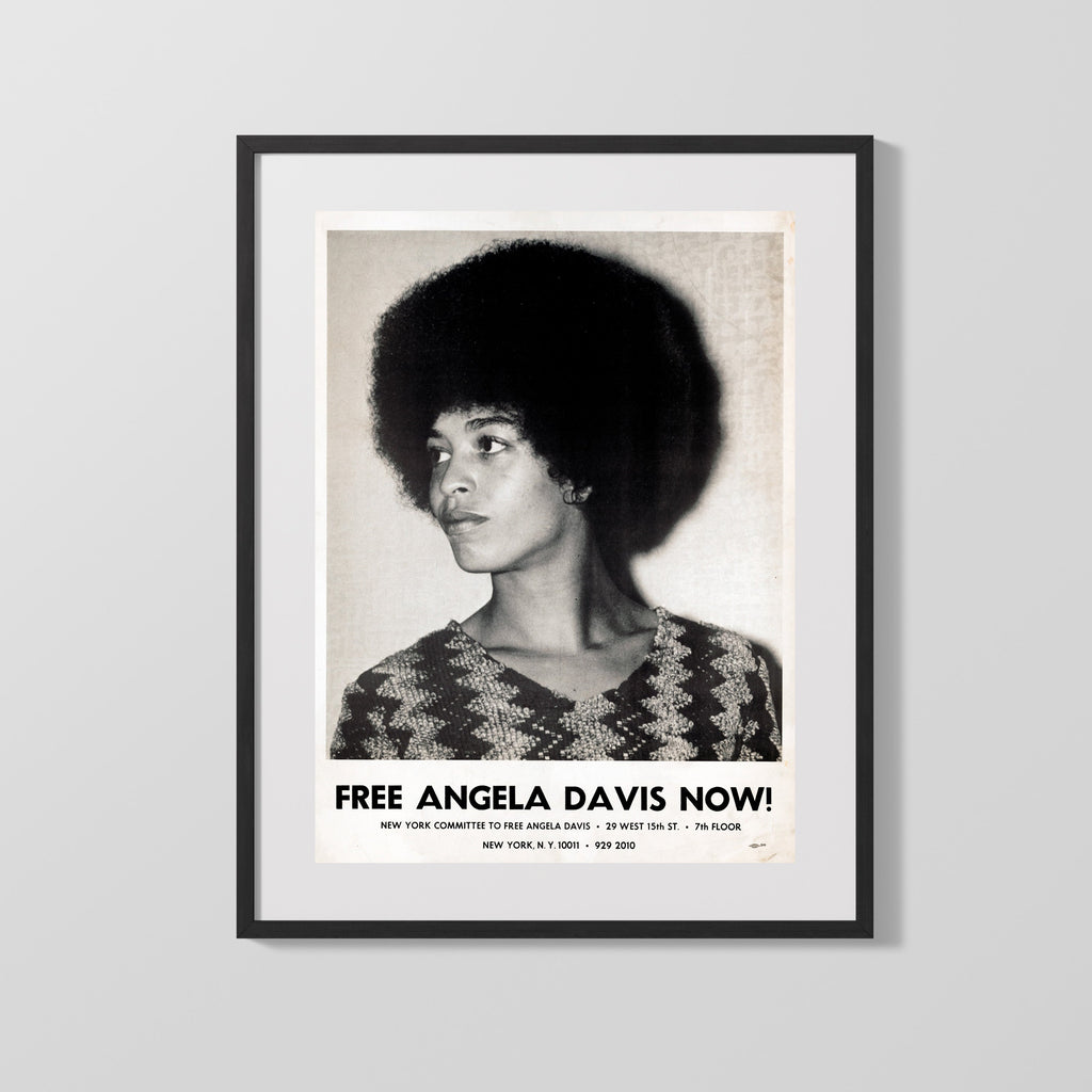 Counter Culture Poster - Free Angela Davis Now Counter Culture Vintage Framed Prints Gallery Frame 16x20