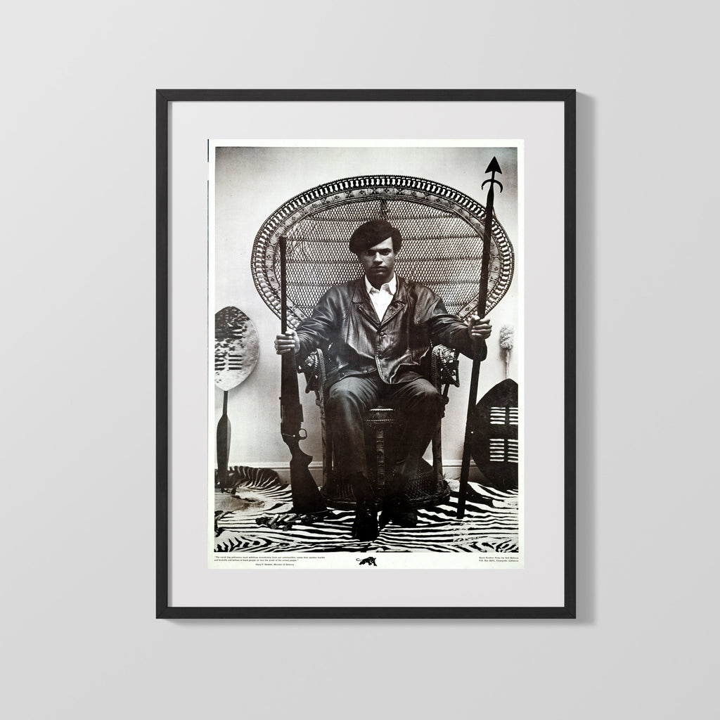 Counter Culture Poster - Huey Newton - Black Panthers Counter Culture Vintage Framed Prints Gallery Frame 16x20