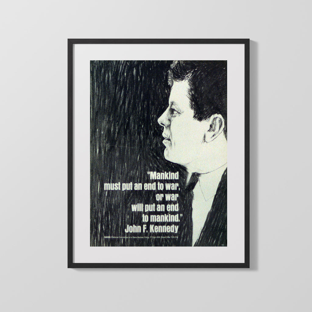 Counter Culture Poster - Kennedy Quote on War Counter Culture Vintage Framed Prints Gallery Frame 16x20