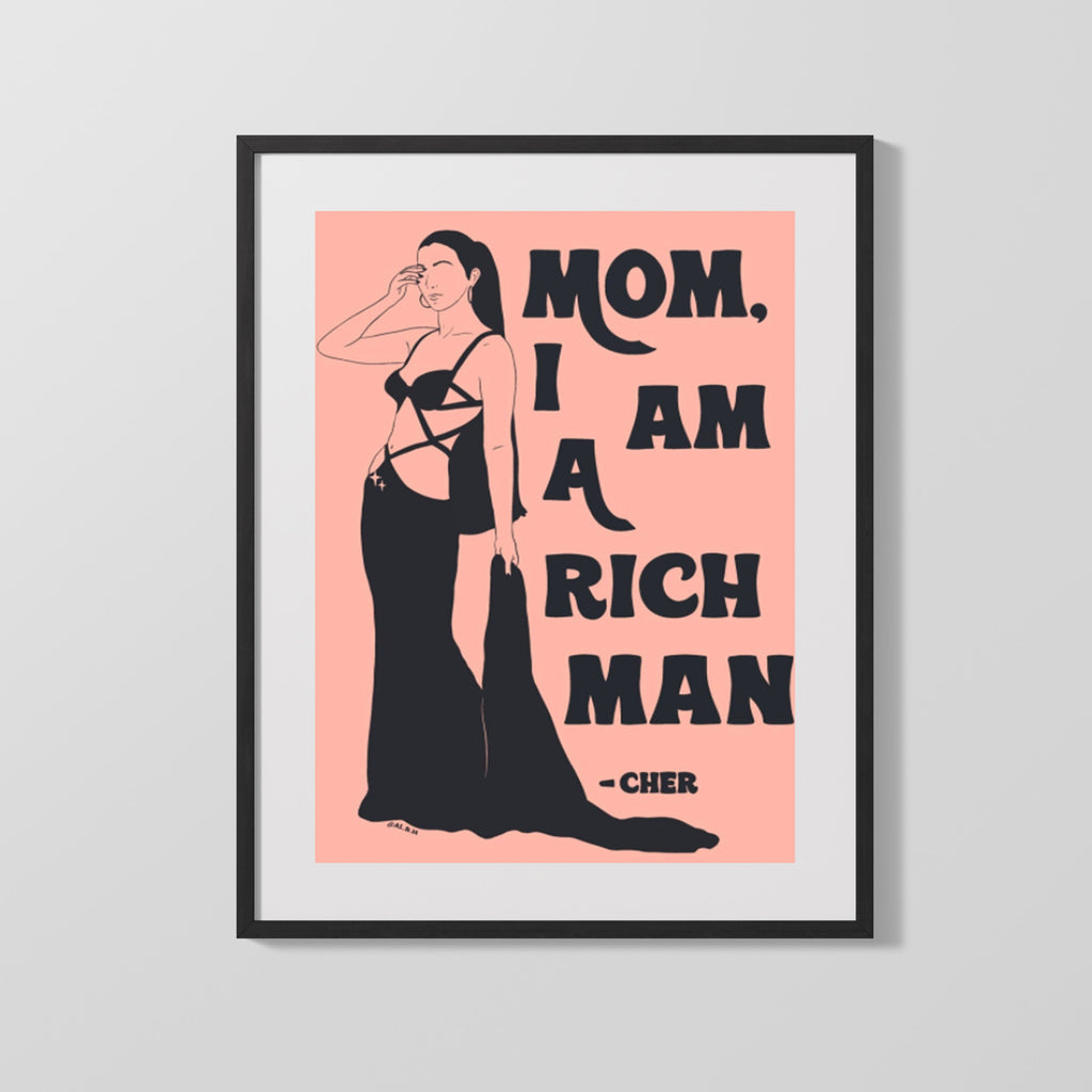 Counter Culture Poster - Mom I Am A Rich Man Counter Culture Vintage Framed Prints Gallery Frame 16x20