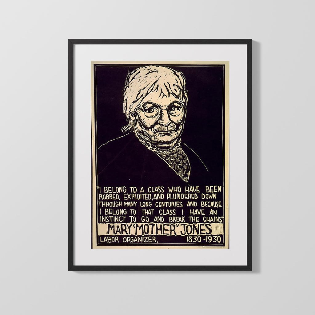 Counter Culture Poster - Mother Jones Quote Counter Culture Vintage Framed Prints Gallery Frame 16x20