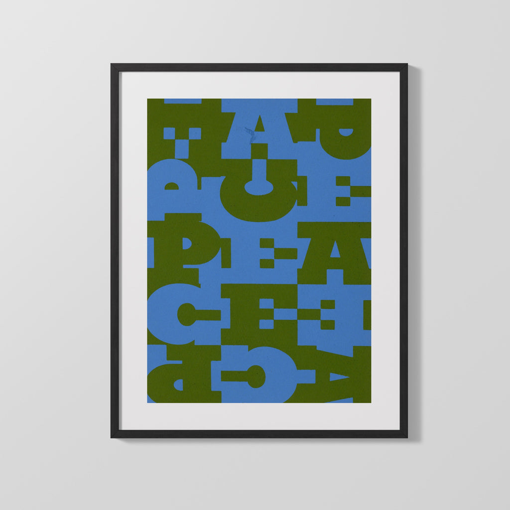 Counter Culture Poster - Peace Puzzle Counter Culture Vintage Framed Prints Gallery Frame 16x20