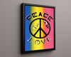 Counter Culture Poster - Peace and Love Counter Culture Vintage Framed Prints Floating Canvas 16x20