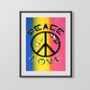 Counter Culture Poster - Peace and Love Counter Culture Vintage Framed Prints Gallery Frame 16x20