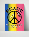 Counter Culture Poster - Peace and Love Counter Culture Vintage Framed Prints Poster 16x20