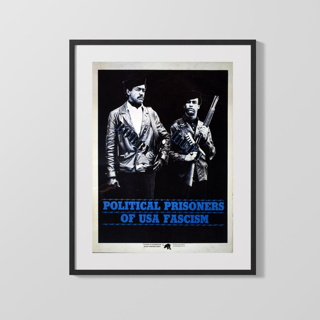 Counter Culture Poster - Political Prisoners of USA Fascism Counter Culture Vintage Framed Prints Gallery Frame 16x20