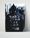 Counter Culture Poster - Punks Not Dead Punks Sleepin Drunk Counter Culture Vintage Framed Prints Poster 16x20