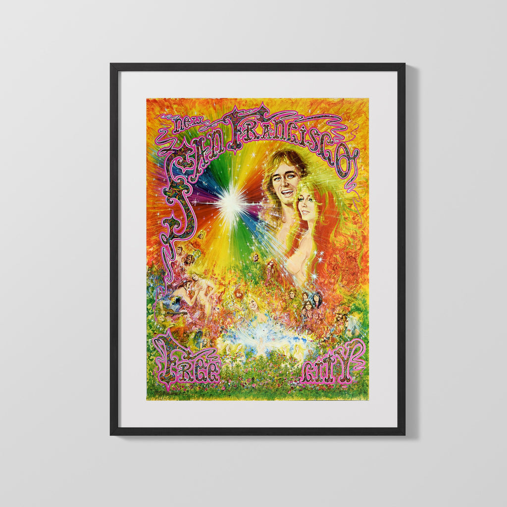 Counter Culture Poster - San Fran - Free City - 20x30 Counter Culture Vintage Framed Prints Gallery Frame 16x20