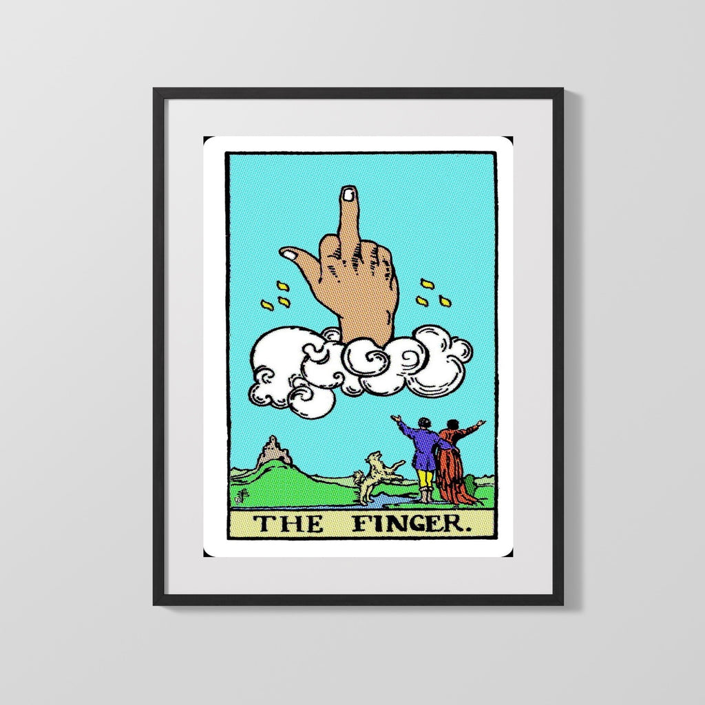 Counter Culture Poster - The Finger Counter Culture Vintage Framed Prints Gallery Frame 16x20