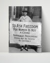 Counter Culture Poster - To Ask Freedom for Women is Not a Crime Counter Culture Vintage Framed Prints Poster 16x20