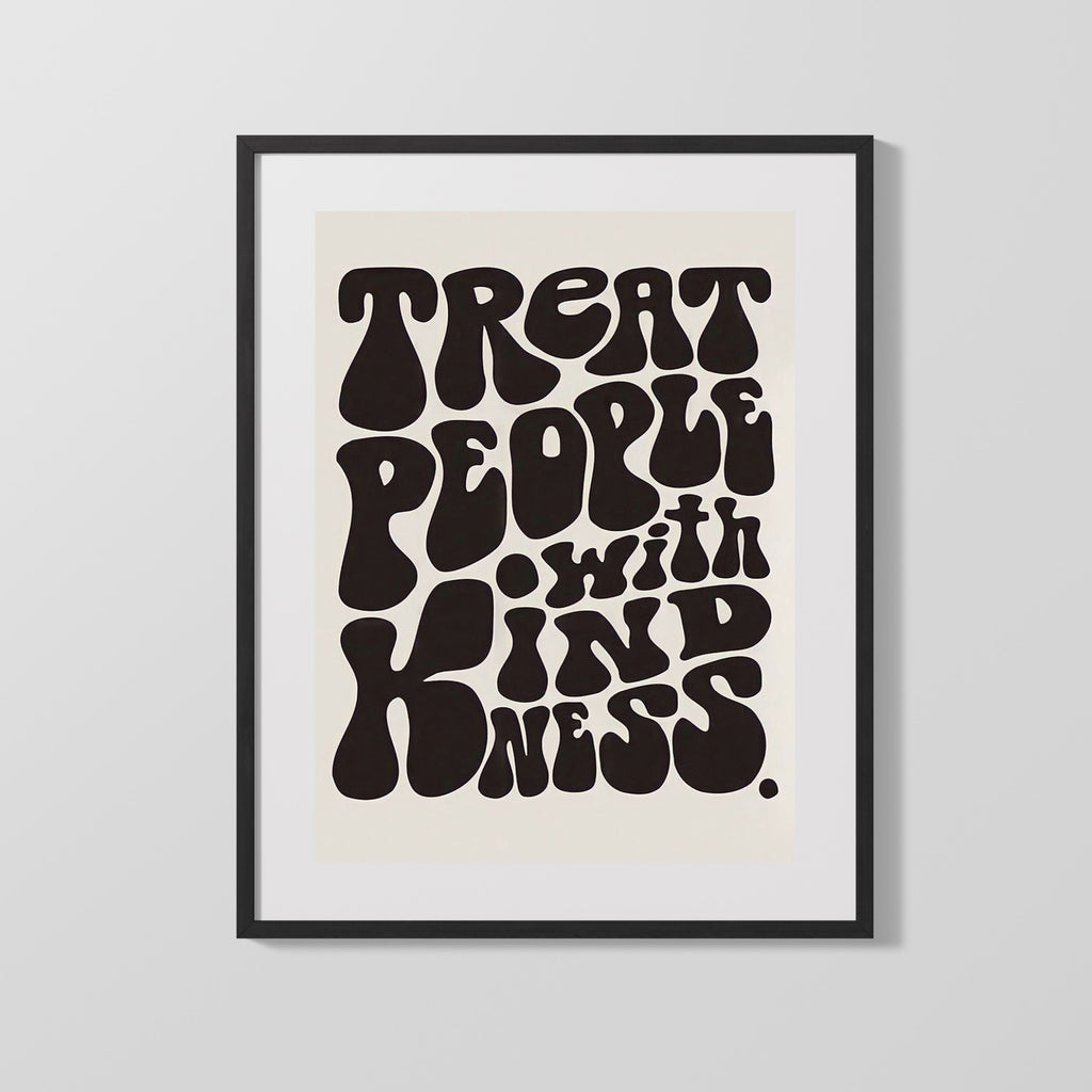 Counter Culture Poster - Treat People With Kindness Counter Culture Vintage Framed Prints Gallery Frame 16x20