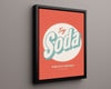 Counter Culture Poster - Try Soda Bubbles of Happiness Counter Culture Vintage Framed Prints Floating Canvas 16x20