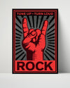 Counter Culture Poster - Tune Up Turn Loud Rock Counter Culture Vintage Framed Prints Poster 16x20