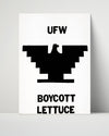Counter Culture Poster - UFW Boycott Lettuce Counter Culture Vintage Framed Prints Poster 16x20