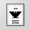 Counter Culture Poster - UFW Boycott Lettuce Counter Culture Vintage Framed Prints Gallery Frame 16x20