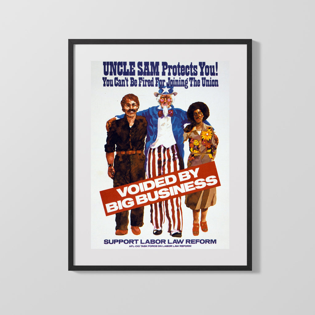 Counter Culture Poster - Uncle Sam Protects You Counter Culture Vintage Framed Prints Gallery Frame 16x20