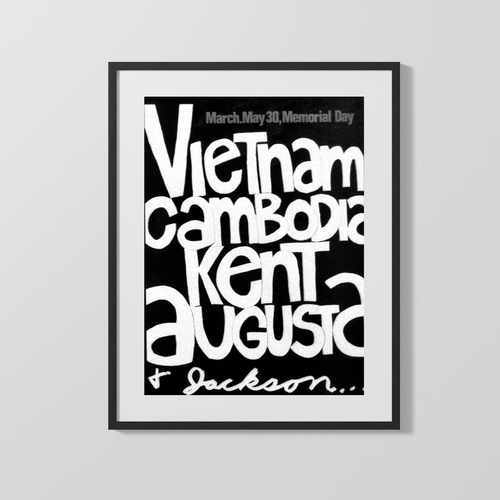 Counter Culture Poster - Vietnam Cambodia Kent Augusta and Jackson Counter Culture Vintage Framed Prints Gallery Frame 16x20