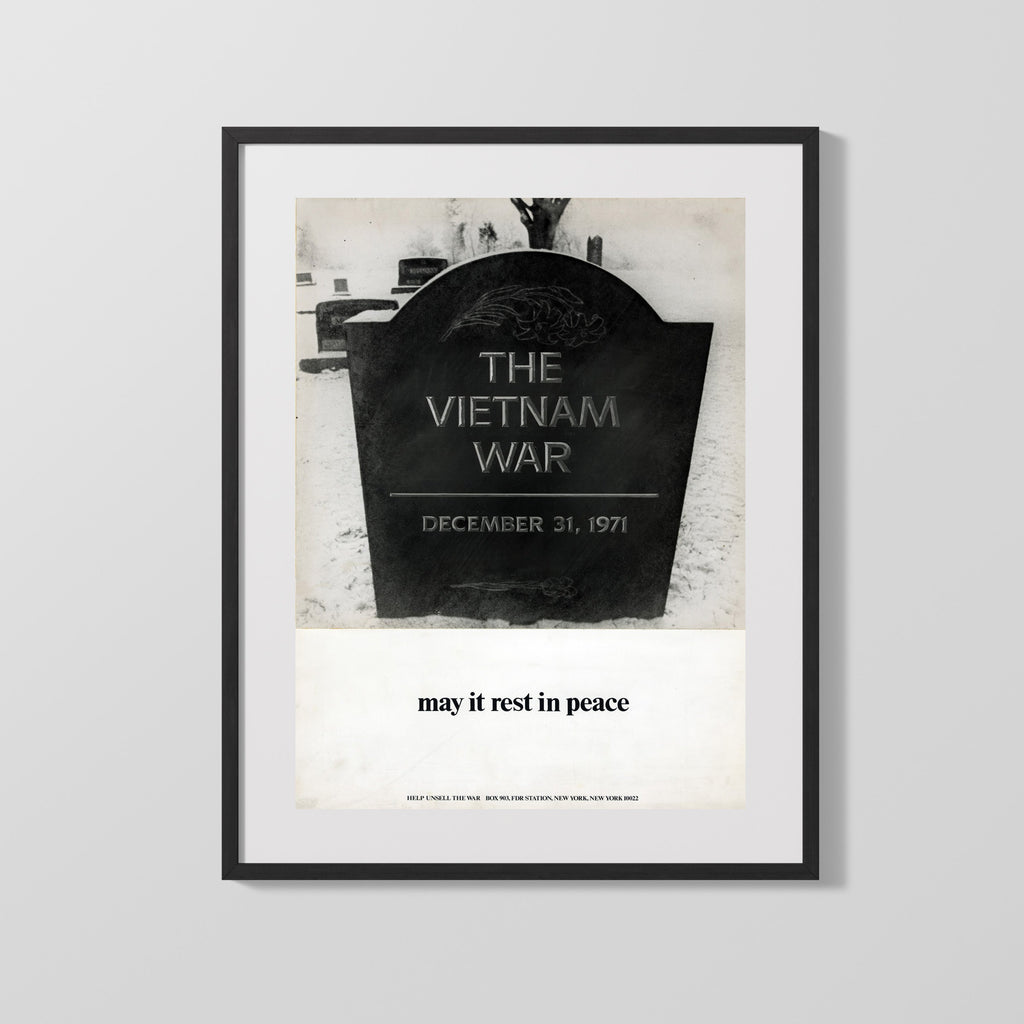 Counter Culture Poster - Vietnam War Grave Stone Counter Culture Vintage Framed Prints Gallery Frame 16x20
