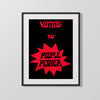 Counter Culture Poster - Voting Is People Power Counter Culture Vintage Framed Prints Gallery Frame 16x20