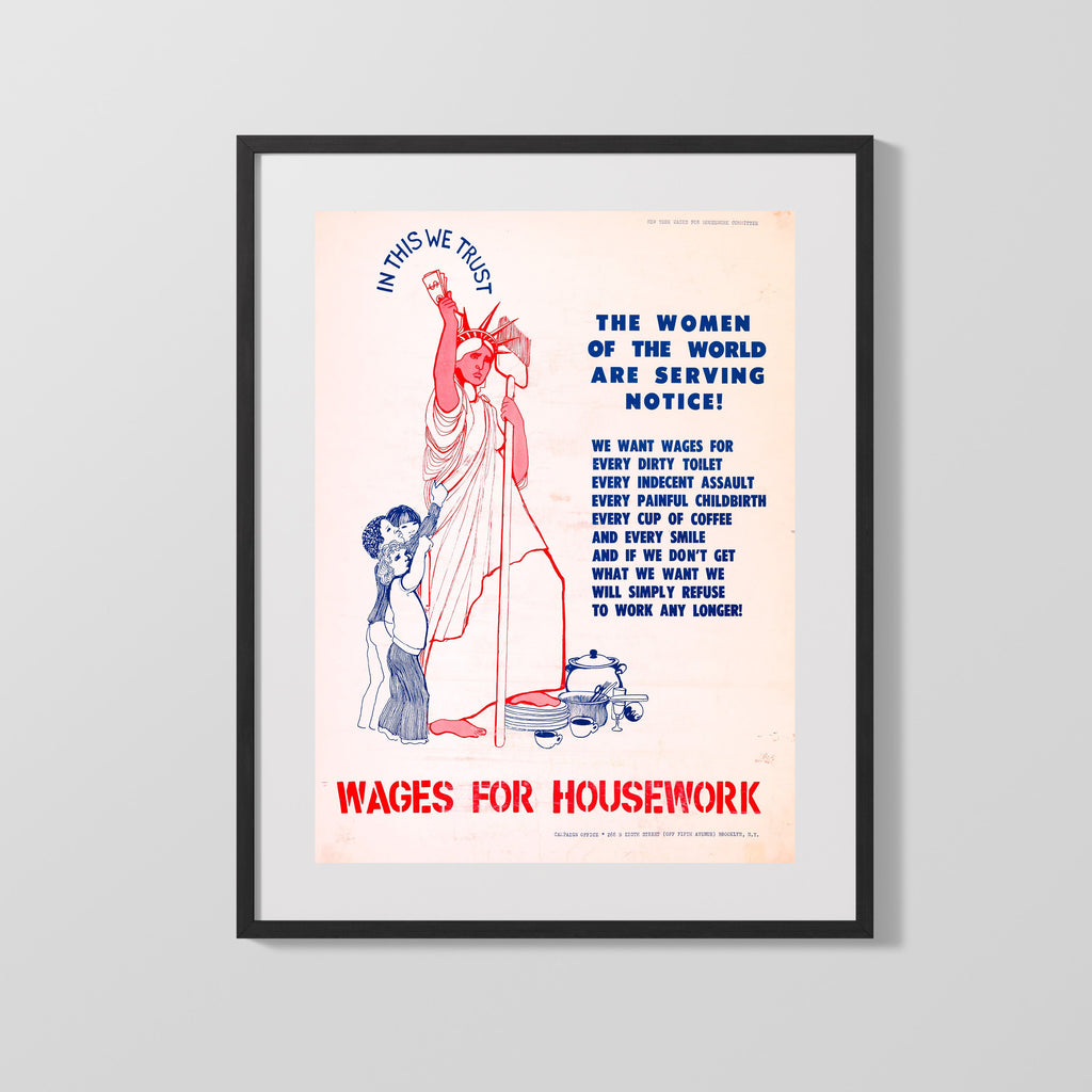 Counter Culture Poster - Wages for Housework Counter Culture Vintage Framed Prints Gallery Frame 16x20