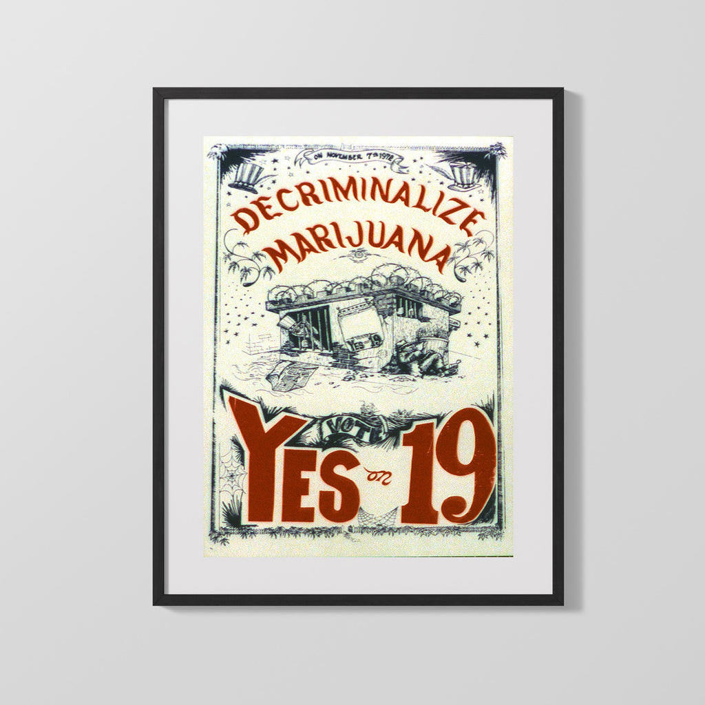 Counter Culture Poster - Yes on 19 Counter Culture Vintage Framed Prints Gallery Frame 16x20