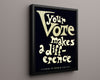 Counter Culture Poster - Your Vote Makes A Difference Counter Culture Vintage Framed Prints Floating Canvas 16x20