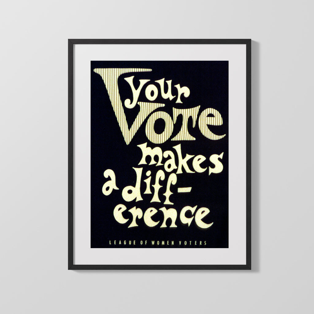 Counter Culture Poster - Your Vote Makes A Difference Counter Culture Vintage Framed Prints Gallery Frame 16x20